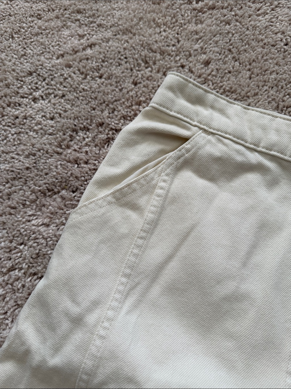 Ralph Lauren Cream Button-Front Mini Skirt - Picture 5 of 6